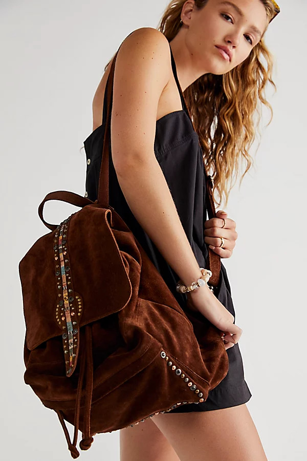 Suede Sardona Backpack by FP Collection at Free People, Whiskey, One Size | Free People (Global - UK&FR Excluded)