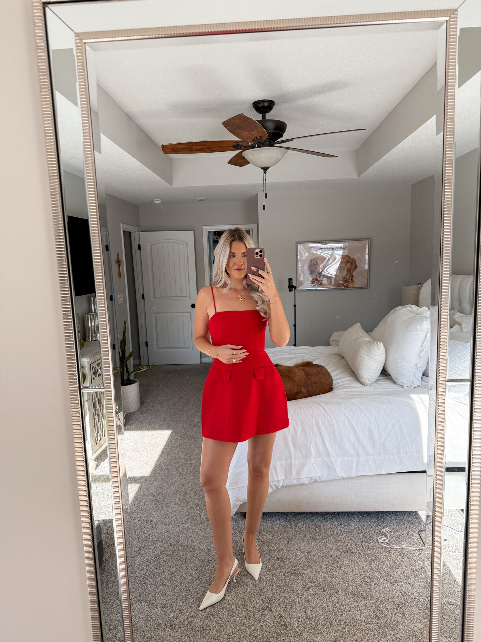 size 4 in dress
  
heels are my wedding heels (a bit pricier so linking similar) :) 

valentine’s day 
valentine’s day 