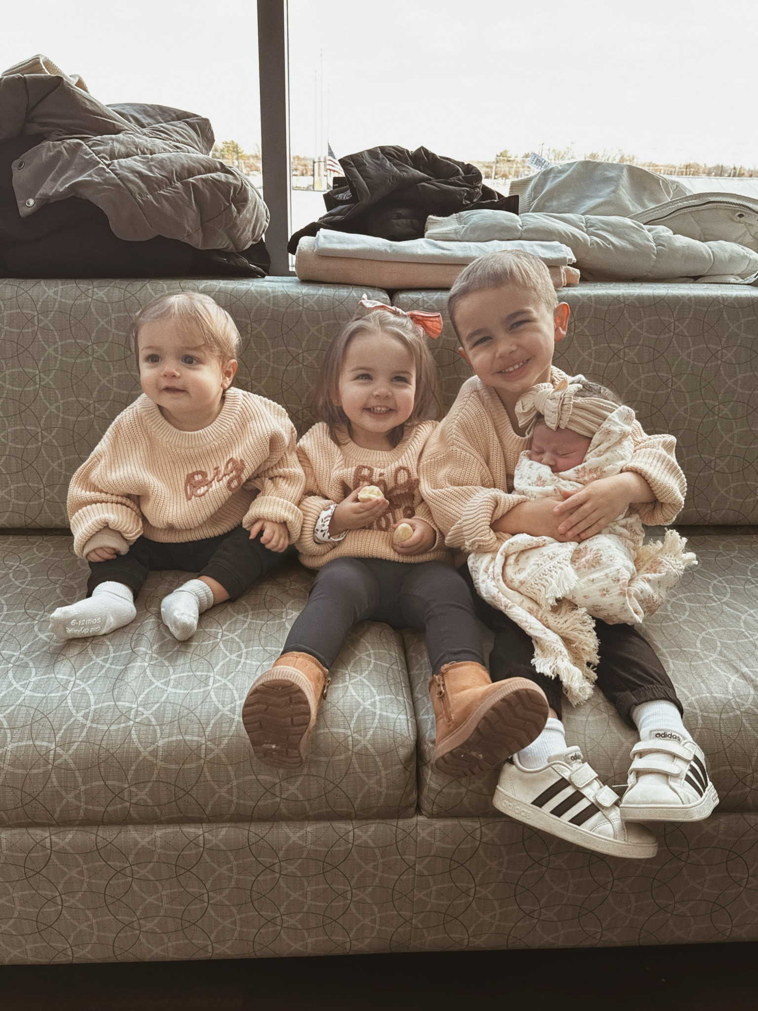 big brother & big sister matching sweaters 🫶🏼🤍✨👶🏼

#LTKFamily #LTKBaby #LTKKids