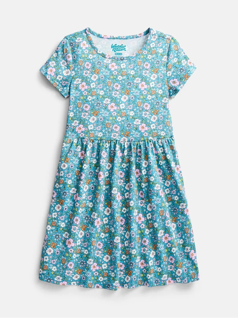 Wonder Nation Girl\u2019s Play Dress with Short Sleeves, Sizes XS-XXL | Walmart (US)