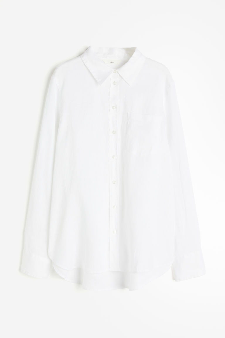 H & M - Linen Shirt - White | H&M (US + CA)