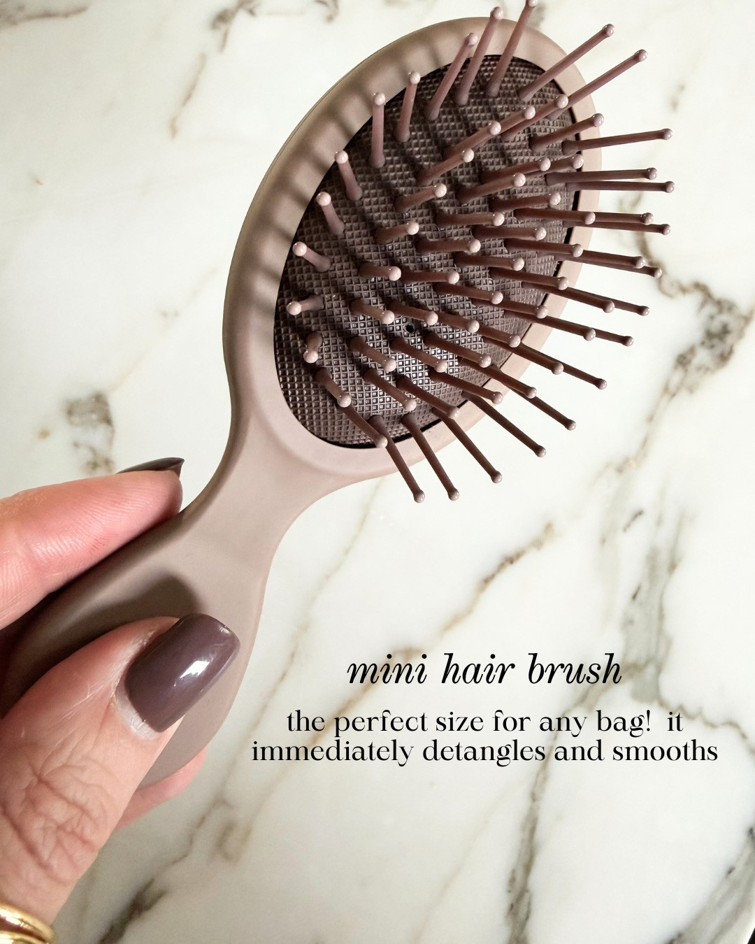 MINI HAIR BRUSH — COMPACT, EFFECTIVE, AND TRAVEL-READY! This MINI BRUSH is the perfect size for any bag. It DETANGLES instantly, smooths without pulling, and works beautifully for touch-ups on the go. A must-have travel essential that keeps your hair looking polished wherever you are.

#Amazon #TheHillaryStyle #TravelEssentials #MiniHairBrush #OnTheGoBeauty #HairCareFavorites #PurseEssentials #EverydayBasics #BeautyMustHaves #AmazonFinds 

 #LTKmomlife #LTKOver40 #LTKFindsUnder50