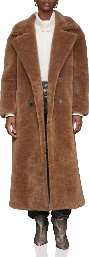 Avec Les Filles Double Breasted Oversized Faux Fur Maxi Coat | Nordstrom | Nordstrom