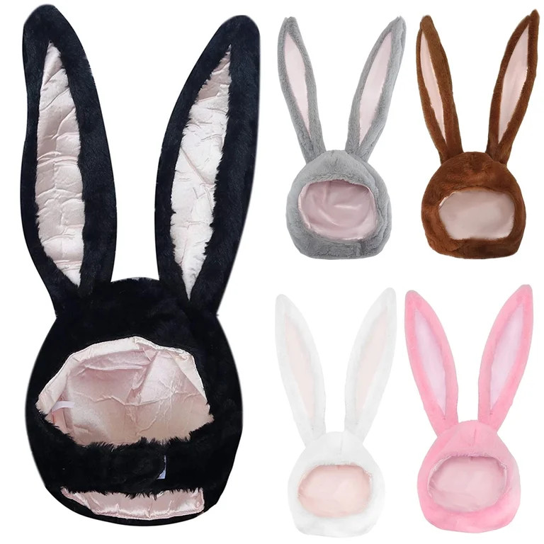 Ludlz Bunny Hat Plush Rabbit Ears Cute Party Costume Hat Women Funny Bunny Ears Hood Eastern Holi... | Walmart (US)