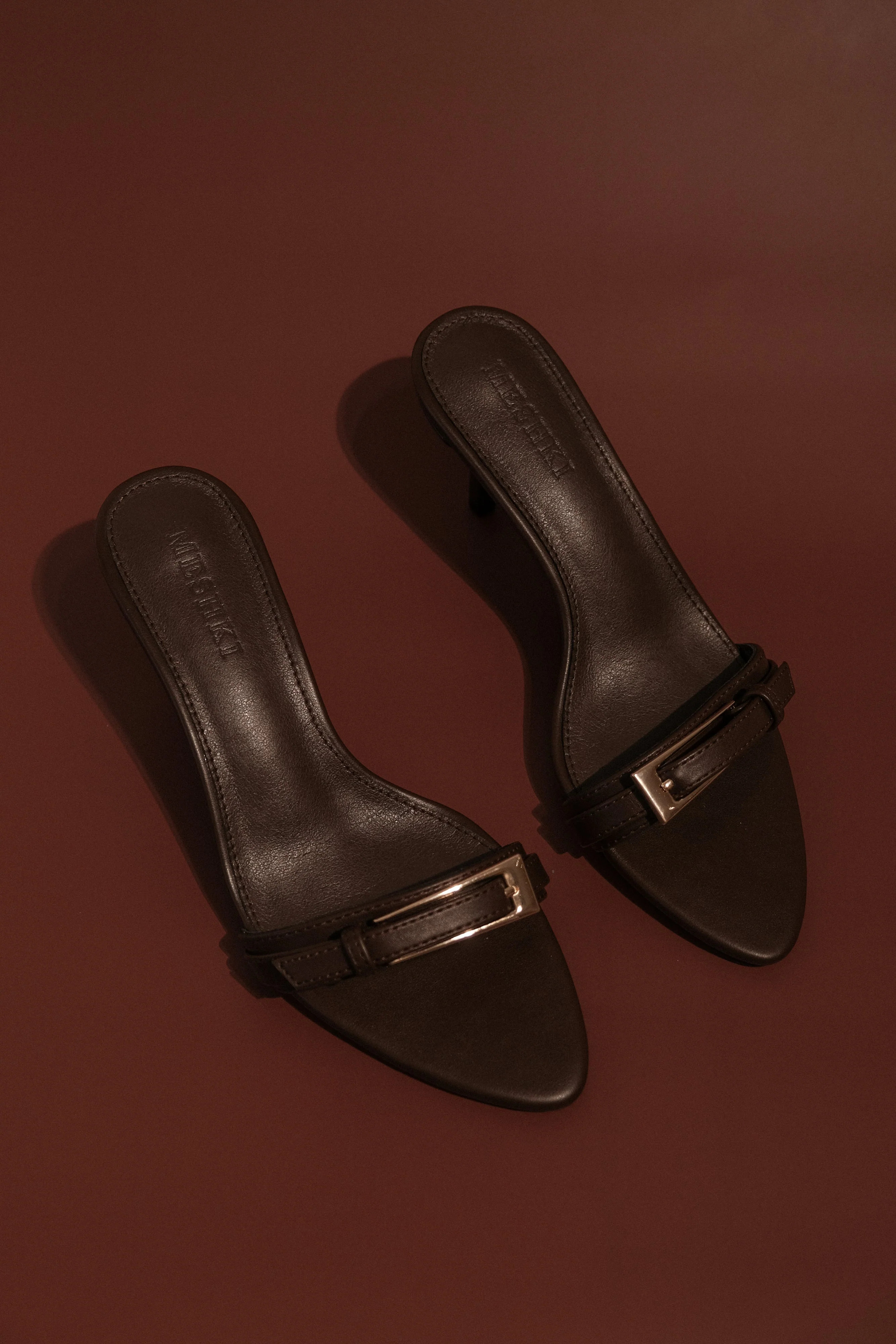 Marieanne Buckle High Heel - Chocolate | MESHKI US
