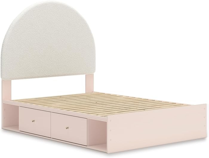 Signature Design by Ashley Wistenpine Casual Full Upholstered Platform Bed with 2-Drawer and 2-Cu... | Amazon (US)