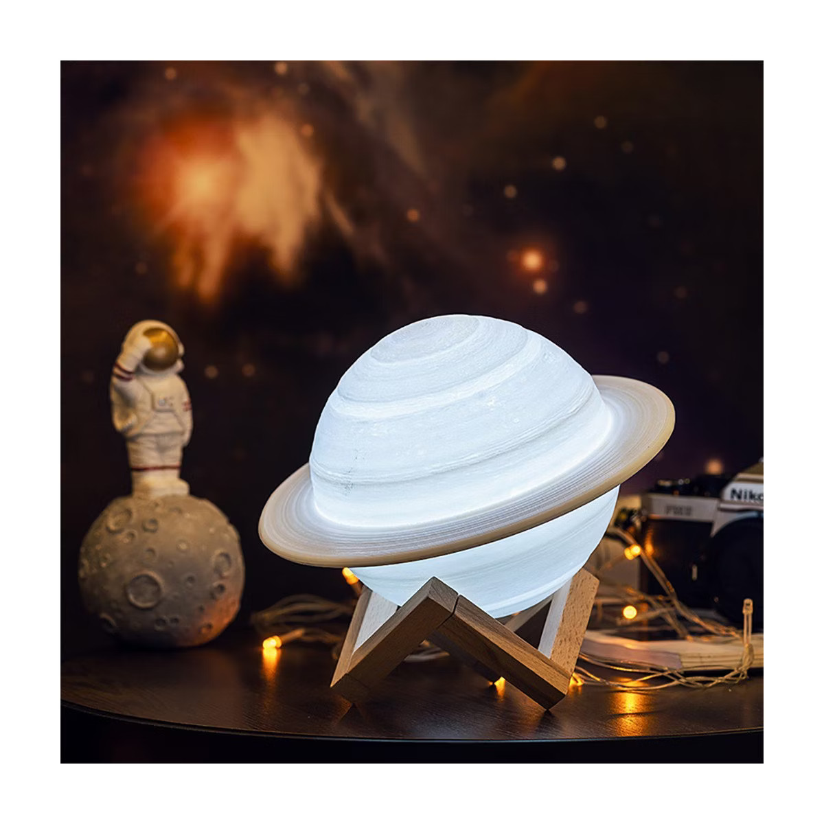 Link Rings Of Saturn Night Lamp with Night Light Stand and Remote Control Sets The Mood In Any Ro... | Target