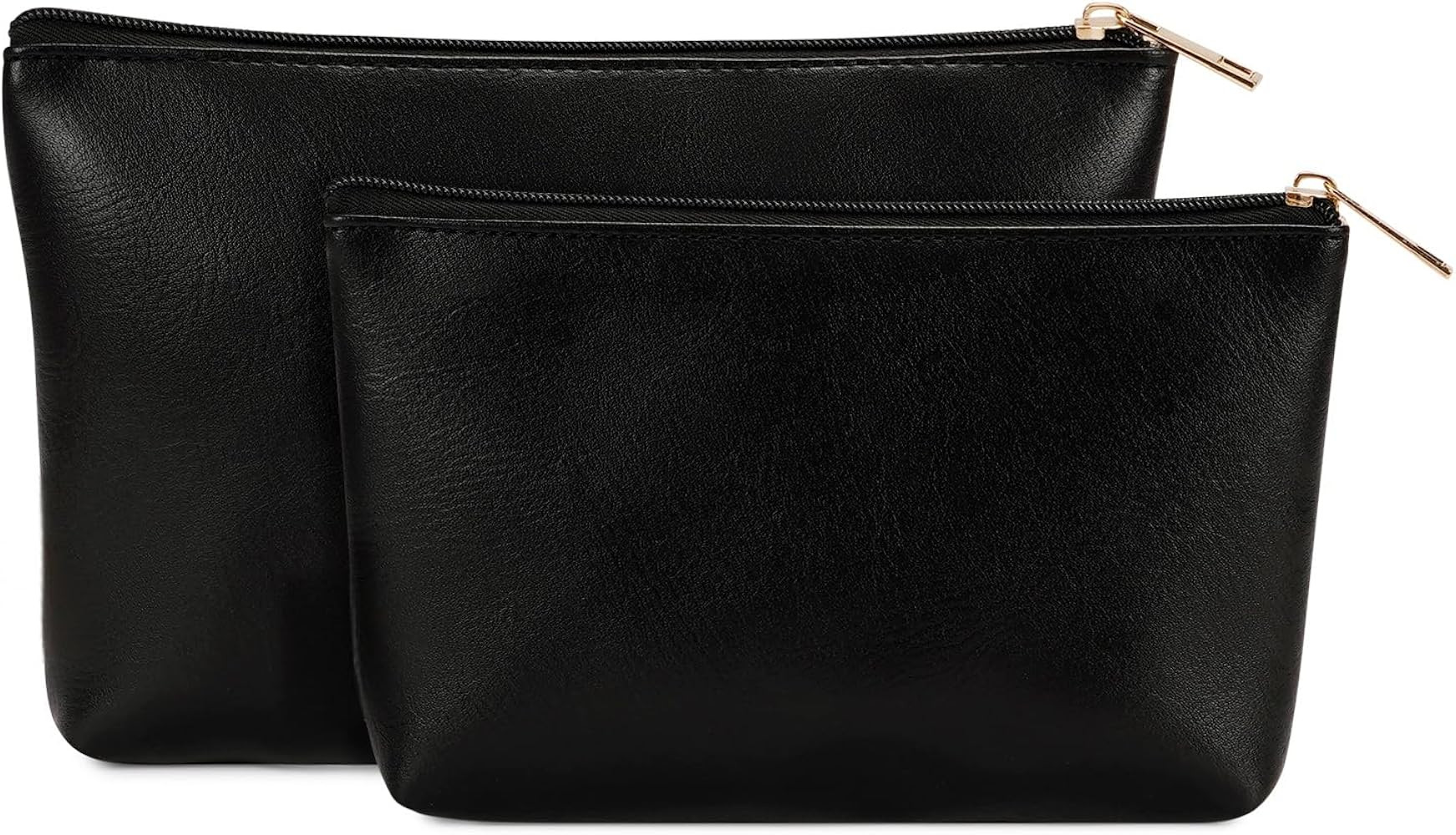 Wandering Nature Small Makeup Bag for Purse, 2 Pack, PU Vegan Leather | Amazon (CA)