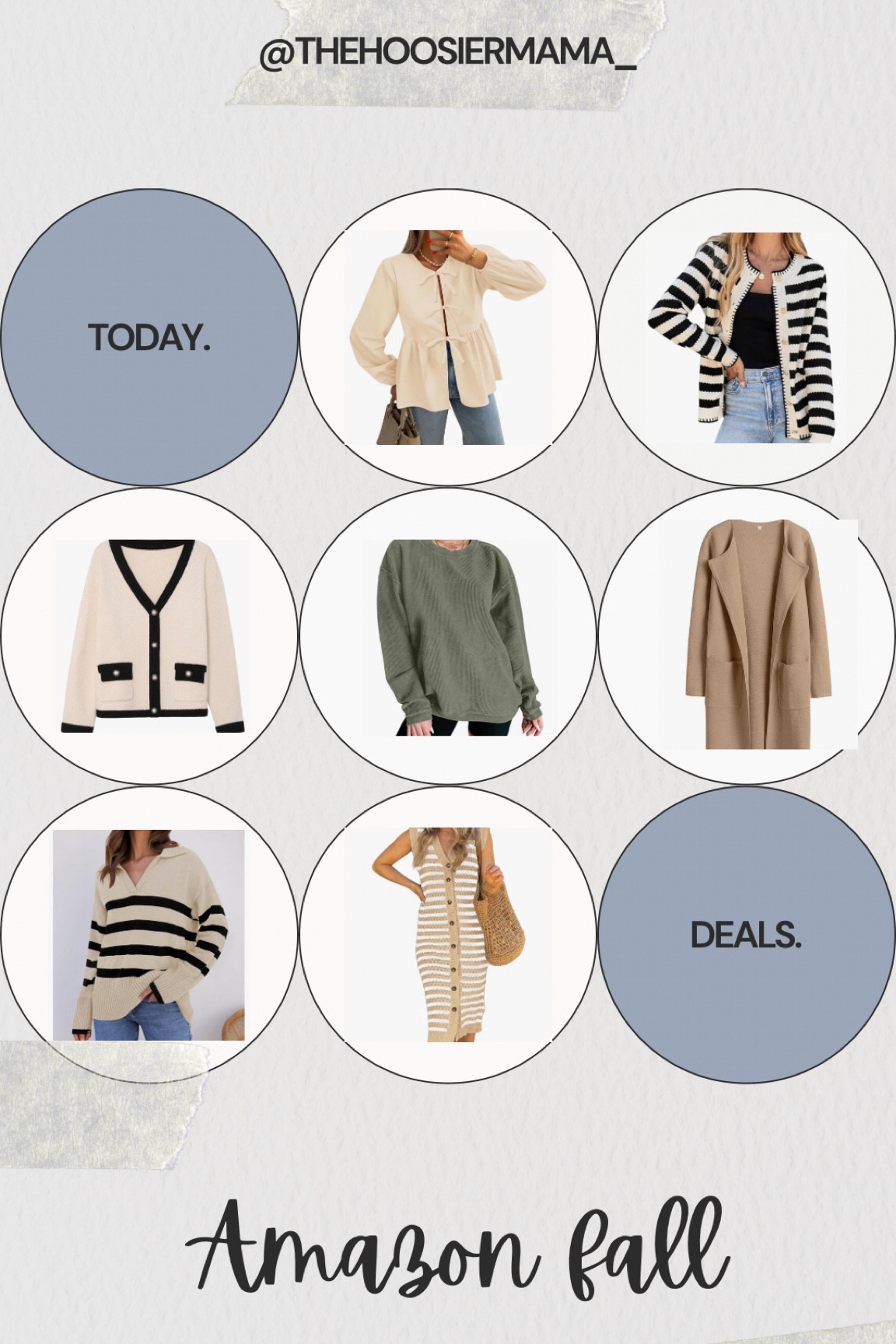Amazon deals USE PROMO CODES
(In order)

ZESICA Cute Shirts
30% off Code: 30ZXG3TP + 30% Coupon
11.59(Reg.28.99)
https://www.amazon.com/dp/B0D6Z1H2XL?m=A2SSYYG3FPTXOQ

Striped Cardigan Sweaters
25% off Code: 25G3JVNO + 20% Coupon
18.69(Reg.33.99)
https://www.amazon.com/dp/B0D3C3LC9B?m=AOY345LA7APSA

CASLY LAMIIT Cardigan Sweaters
25% off Code: 25TM9ND9 + 40% Coupon
11.54(Reg.32.99)
https://www.amazon.com/dp/B0D5CFLPJL?m=A1LE12BR09LON4

CARACILIA Oversized Sweatshirt
15% off Code: 15ZEGXOU + 35% Coupon
12.99(Reg.25.99)
https://www.amazon.com/dp/B0D6DV3GNC?m=AT5K7MIX35CRI

CARACILIA Casual Coatigan Jacket
20% off Code: 2086GT2Z + $5 Coupon + 55% off with Deal
18.99(Reg.65.99)
https://www.amazon.com/dp/B0CCYFF8CG?m=AT5K7MIX35CRI

ZESICA Pullover Sweater Tops
20% off Code: 20Y5VY7H + 40% Coupon
15.99(Reg.39.99)
https://www.amazon.com/dp/B0CFY1PGKW?m=A2SSYYG3FPTXOQ

BLENCOT Sweater Dress
20% off Lightning Deal + 30% Coupon
15.49(Reg.30.99)
https://www.amazon.com/dp/B0D4JV4GMF

#LTKsalealert #LTKfindsunder50 #LTKstyletip