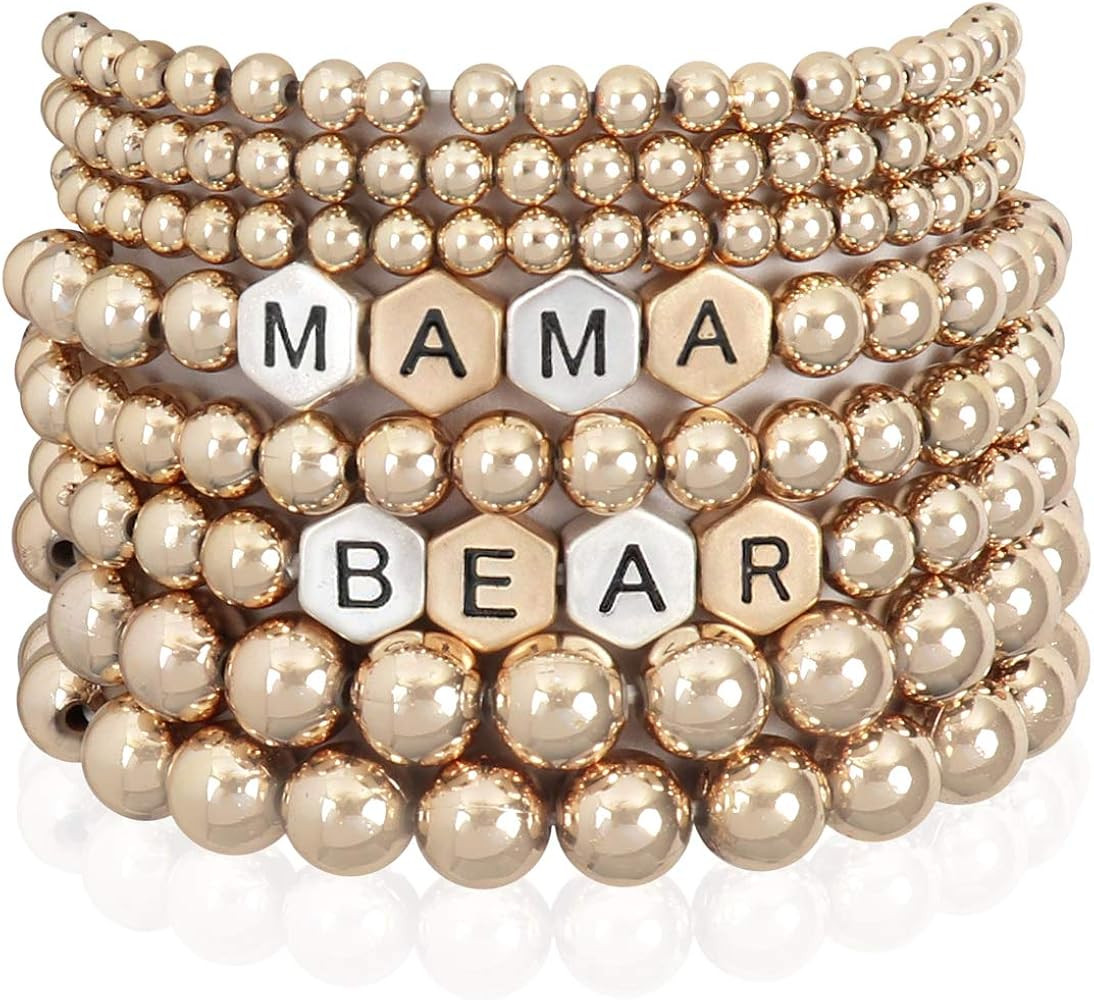 Inspirational Multi Layer Bead Stacking Strand Stretch Statement Bracelets - Religious Message, B... | Amazon (US)