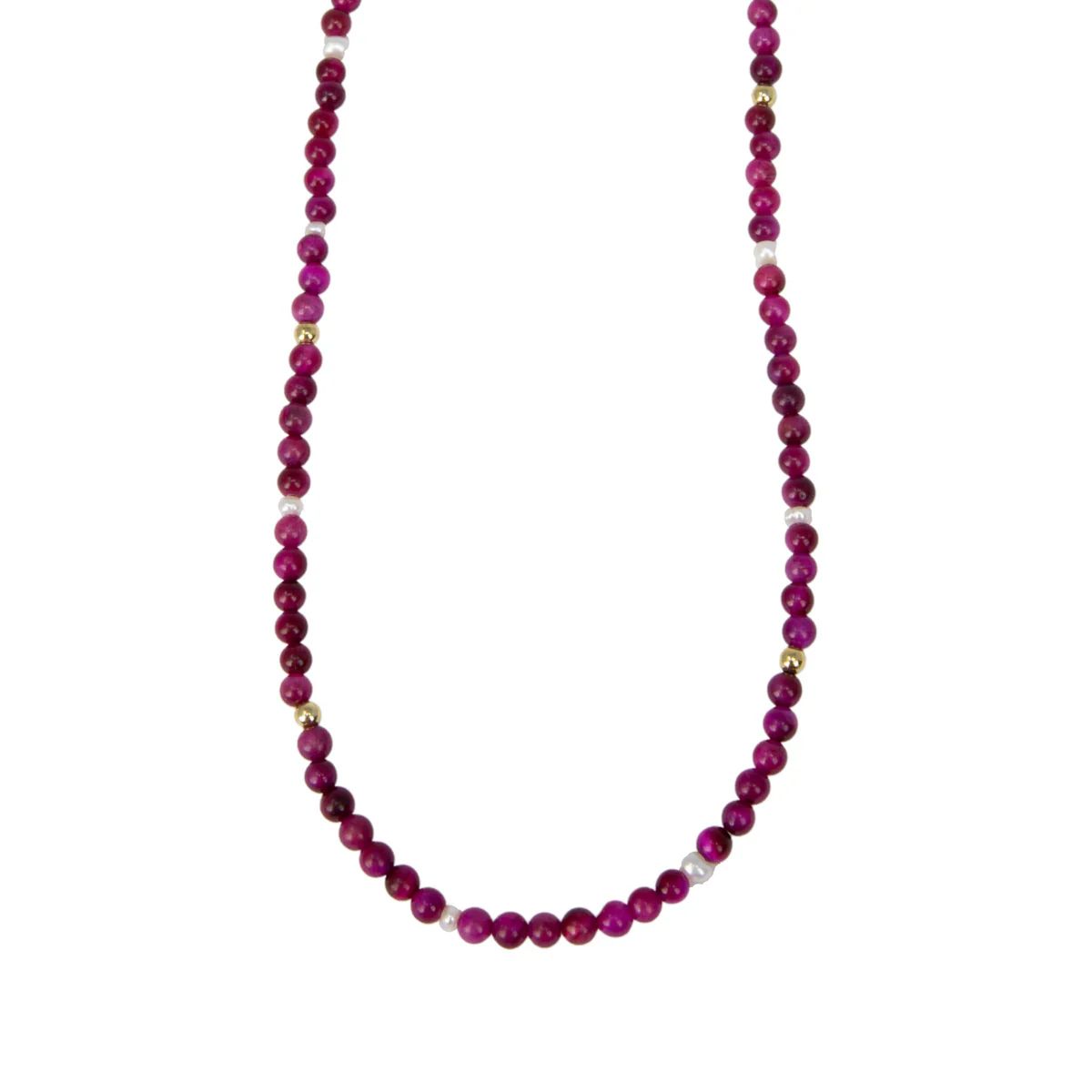 Raspberry Duo 4mm Necklace | Allie + Bess