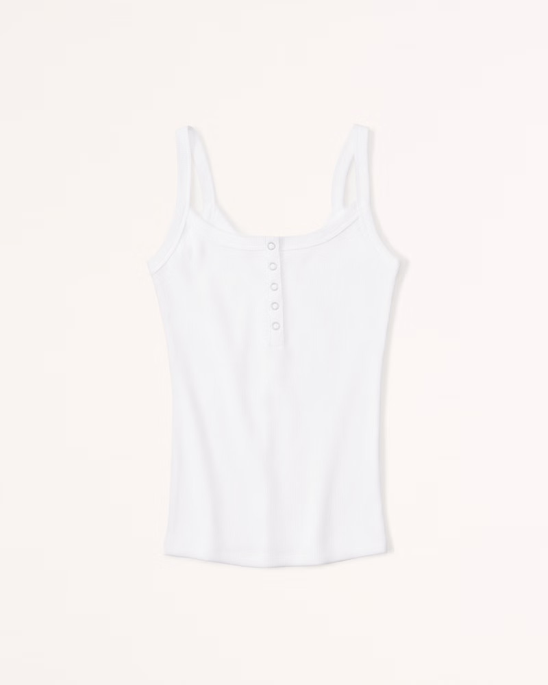 Essential Rib Tuckable Henley Tank | Abercrombie & Fitch (US)