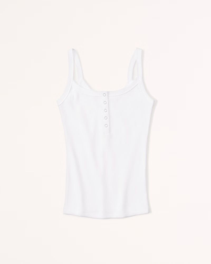 Essential Rib Tuckable Henley Tank | Abercrombie & Fitch (US)