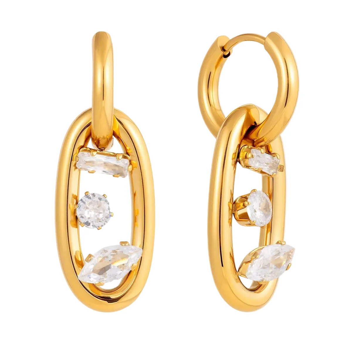 Kaleidoscope Huggies | Garnished in Gold