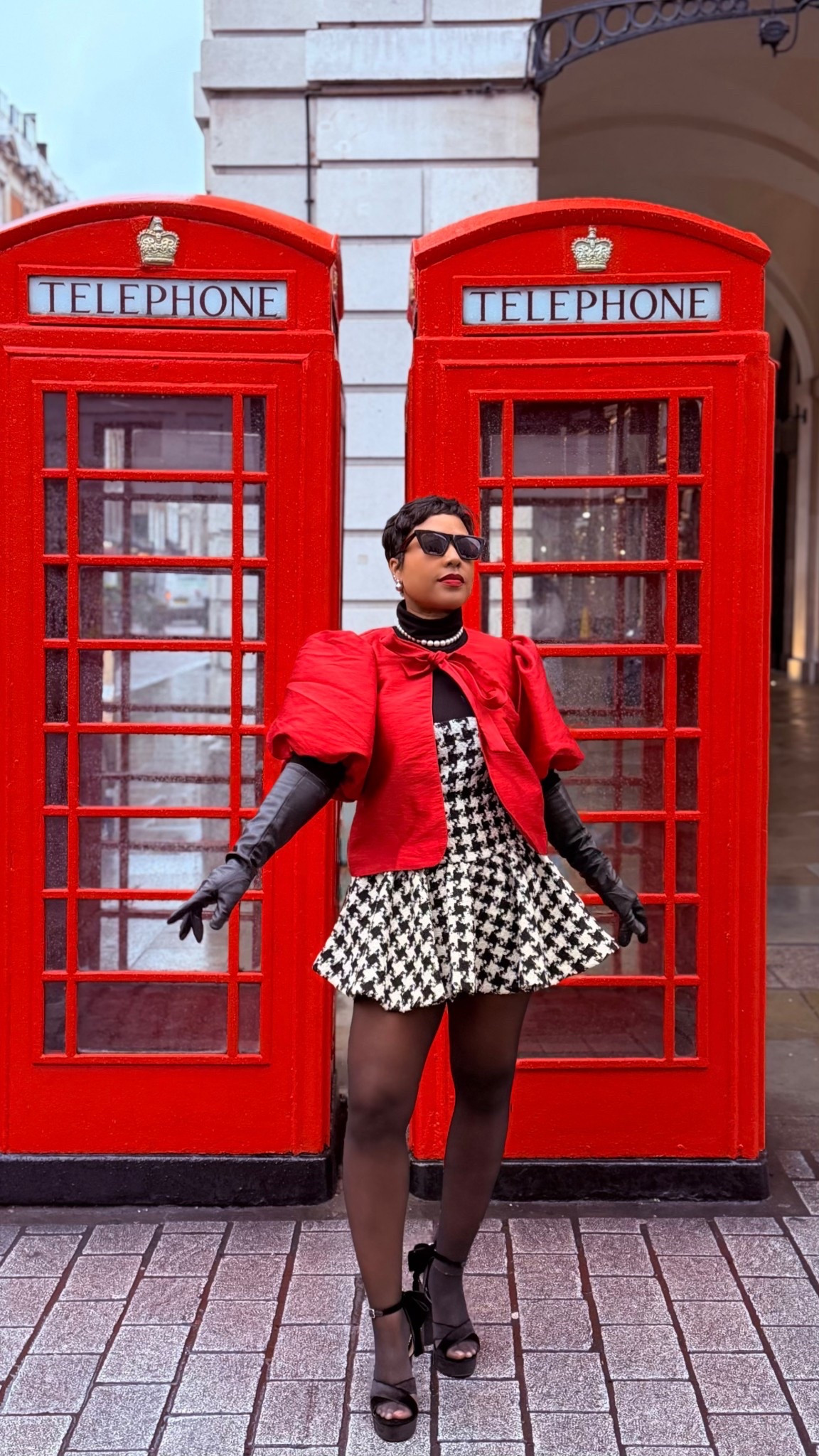 A festive winter outfit in a houndstooth dress

What to wear in London
Holiday outfit
Christmas party outfit 

#LTKHoliday #LTKSeasonal #LTKOver40