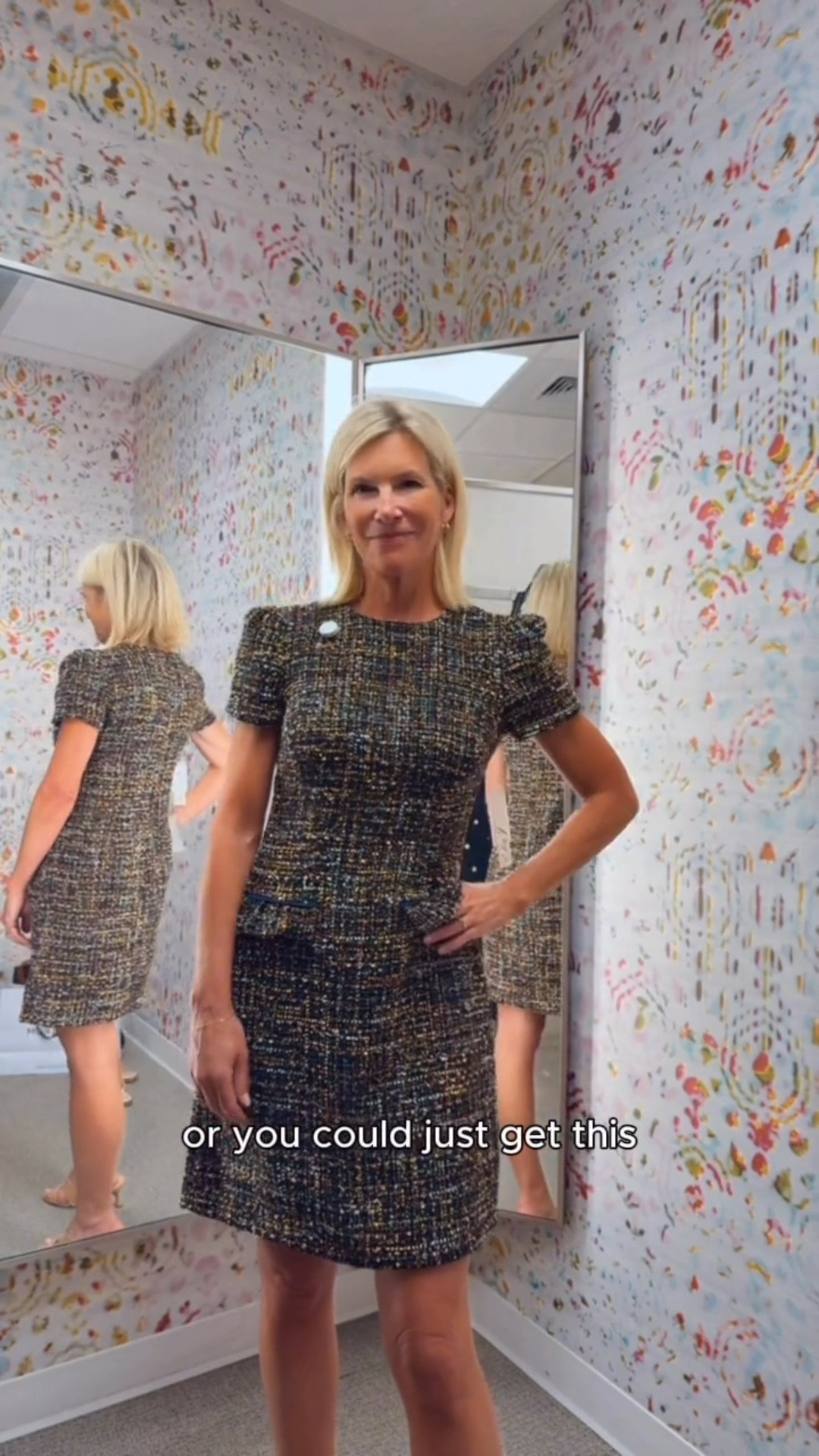 This tweed-inspired dress gives you a designer look without the designer price tag. The tailored fit, puff sleeves, and classic silhouette make it a timeless piece you’ll wear for years. I’m wearing a size 2.

👩‍💻 LTK PRO TIPS
❤️ Heart = Support my posts ;-)
🔖 Save = Get sale & restock alerts for the things you love!
📋 Lists = Keep favorites organized (List ideas: Christmas, Birthdays, and Vacations!)
📲 Share = Send lists and products to a friend (or your daughters like me).
💬 Comment = Ask me anything, and I’ll answer. ;-)

#LTKgrwm #LTKOver40 #LTKSaleAlert