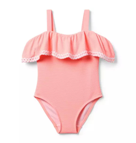 Recycled Textured Ruffle Swimsuit | Janie and Jack