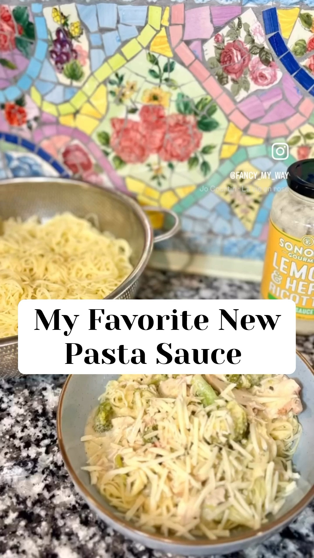 Oh my, have you tried this pasta sauce yet? The one  made by @sonomagourmet, lemon 🍋 & herb ricotta! It’s amazing 🤩 I just added left over chicken and fresh broccoli to angel hair pasta 🍝 This is your sign to skip the fancy dinner out and make this at home:)🏠 #saturdaynightdinner #chickenalfredo #homesweethome #entertainingathome #pastalovers