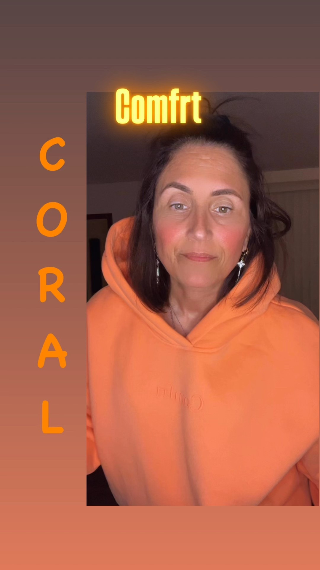 This is the beautiful coral , all hoodies are slightly weighted & slightly oversized.  Wearing a size large in the hoodie because I love my hoodies really big . The bottoms are a small. 
5.4” 133 lbs
#comfrt #hoodie 

#LTKActive #LTKSeasonal #LTKSaleAlert