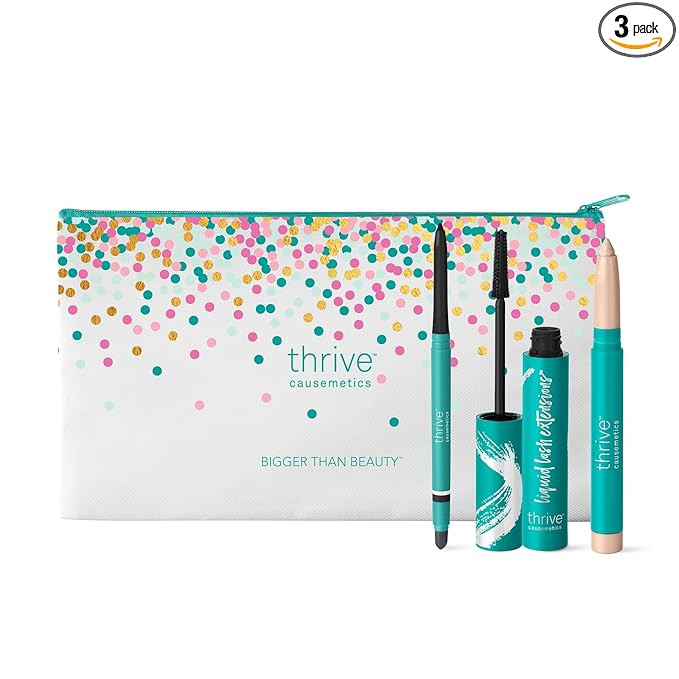 Thrive Causemetics Award-Winning Trio Kit, Makeup Gift Set for Women, Liquid Lash Extensions Masc... | Amazon (US)
