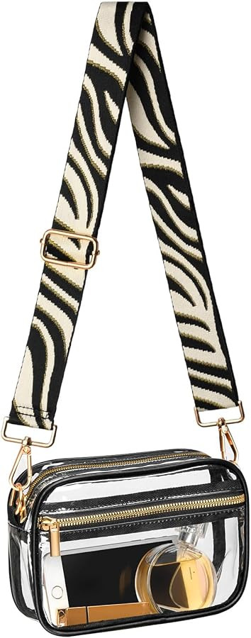 FANGSUN Clear Crossbody Bag Stadium Approved, Clear Purse for Women, Transparent Shoulder Messeng... | Amazon (US)