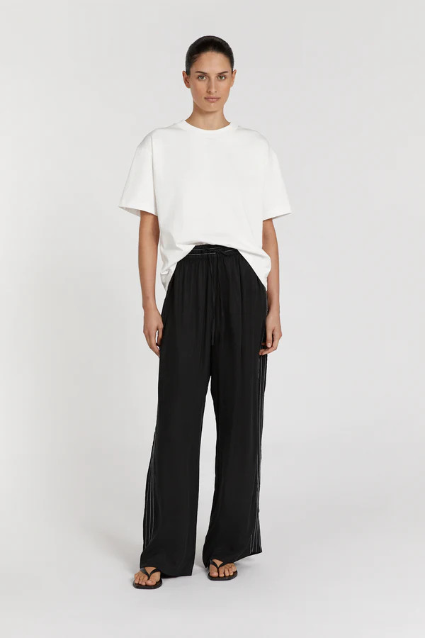 KEELY BLACK CUPRO DRAWSTRING PANT | DISSH