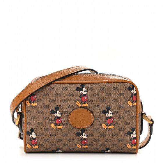 GUCCI

X DISNEY Mini Vintage GG Supreme Monogram Mickey Mouse Shoulder Bag Light Brown | Fashionphile