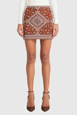 Amanda Uprichard Hope Skirt in Montana Print - Size M | Amanda Uprichard