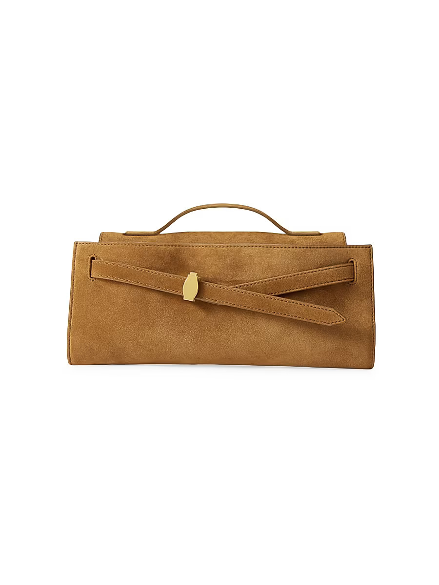 Women's Suede Top-Handle Clutch - Acorn | Saks Fifth Avenue