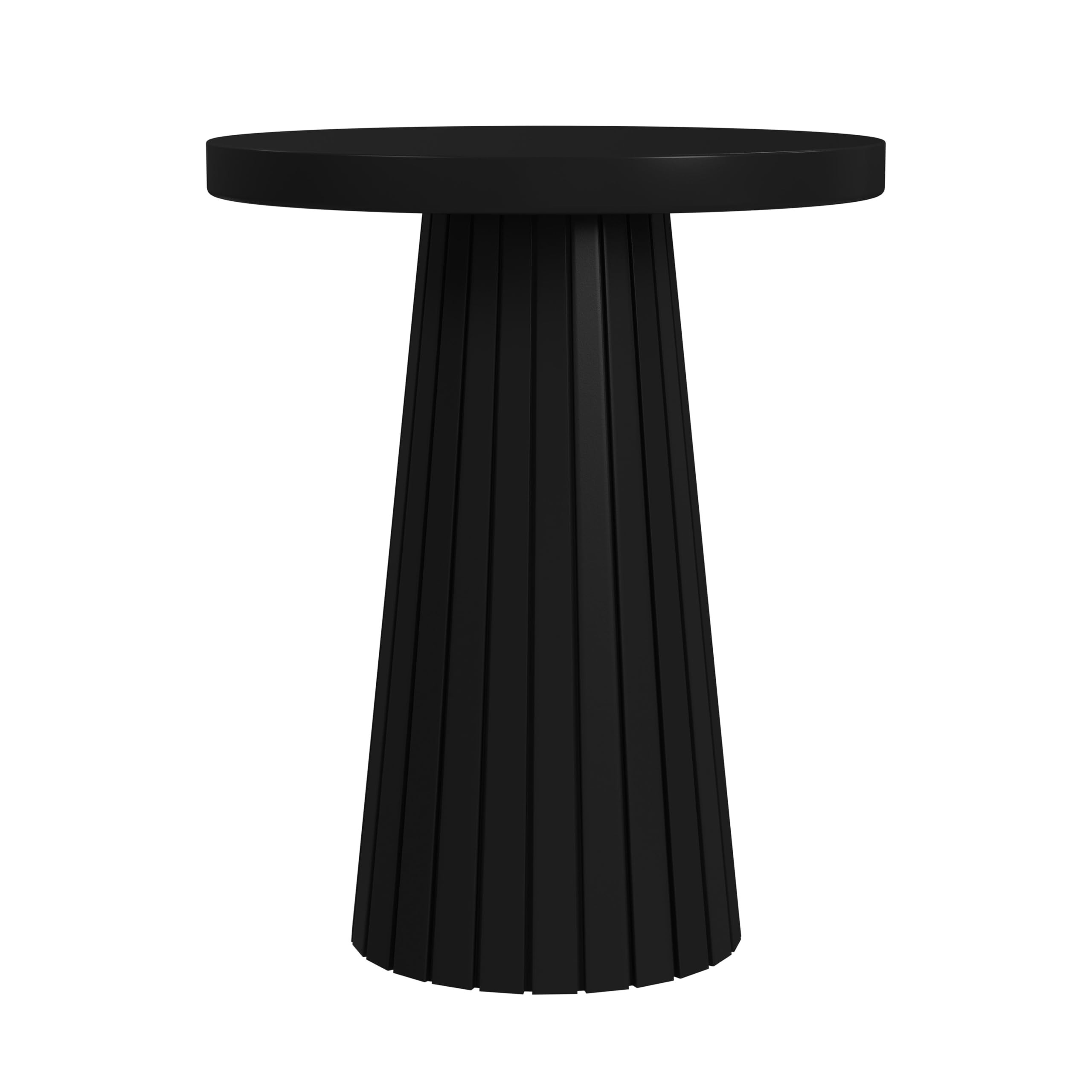 Spatial Order Black Mango Wood End/Side Round Table | Amazon (US)