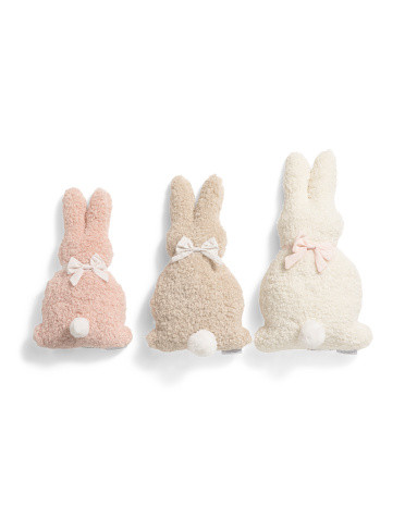 3pk Bunny Shaped Boucle Knit Decorative Pillows | TJ Maxx