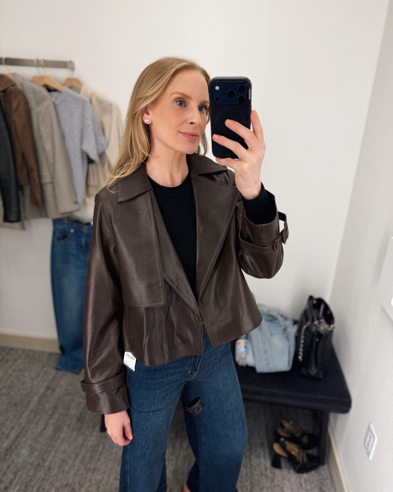 Chocolate brown leather trench jacket! Such an effortless style and an amazing price for genuine leather. Wearing the XS! #nsale #nordstrom #anniversarysale

#LTKSaleAlert