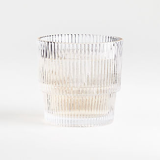 Atwell Stackable Textured Ribbed Double Old-Fashioned Glass + Reviews | Crate & Barrel | Crate & Barrel