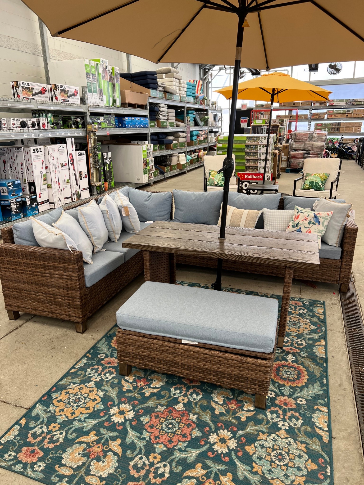 Walmart 4-piece outdoor wicker patio furniture set with dining table, currently $897.

#LTKHome