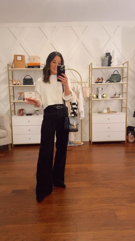 Easy classic style - black trouser jeans from jcrew - cropped free people sweater that comes in so many colors 

#LTKSeasonal #LTKSpringSale #LTKstyletip