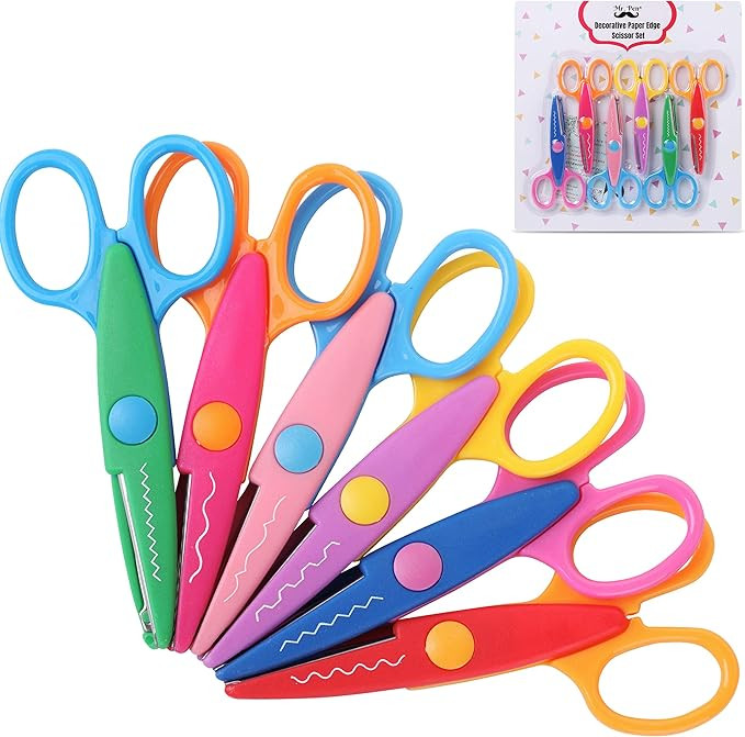 Mr. Pen- Craft Scissors Decorative Edge, 6 Pack, Craft Scissors, Zig Zag Scissors, Decorative Sci... | Amazon (US)