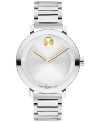 Movado Women Bold Evolution 2.0 Swiss Quartz Stainless Steel 34mm Watch - Silver-tone | Macy's