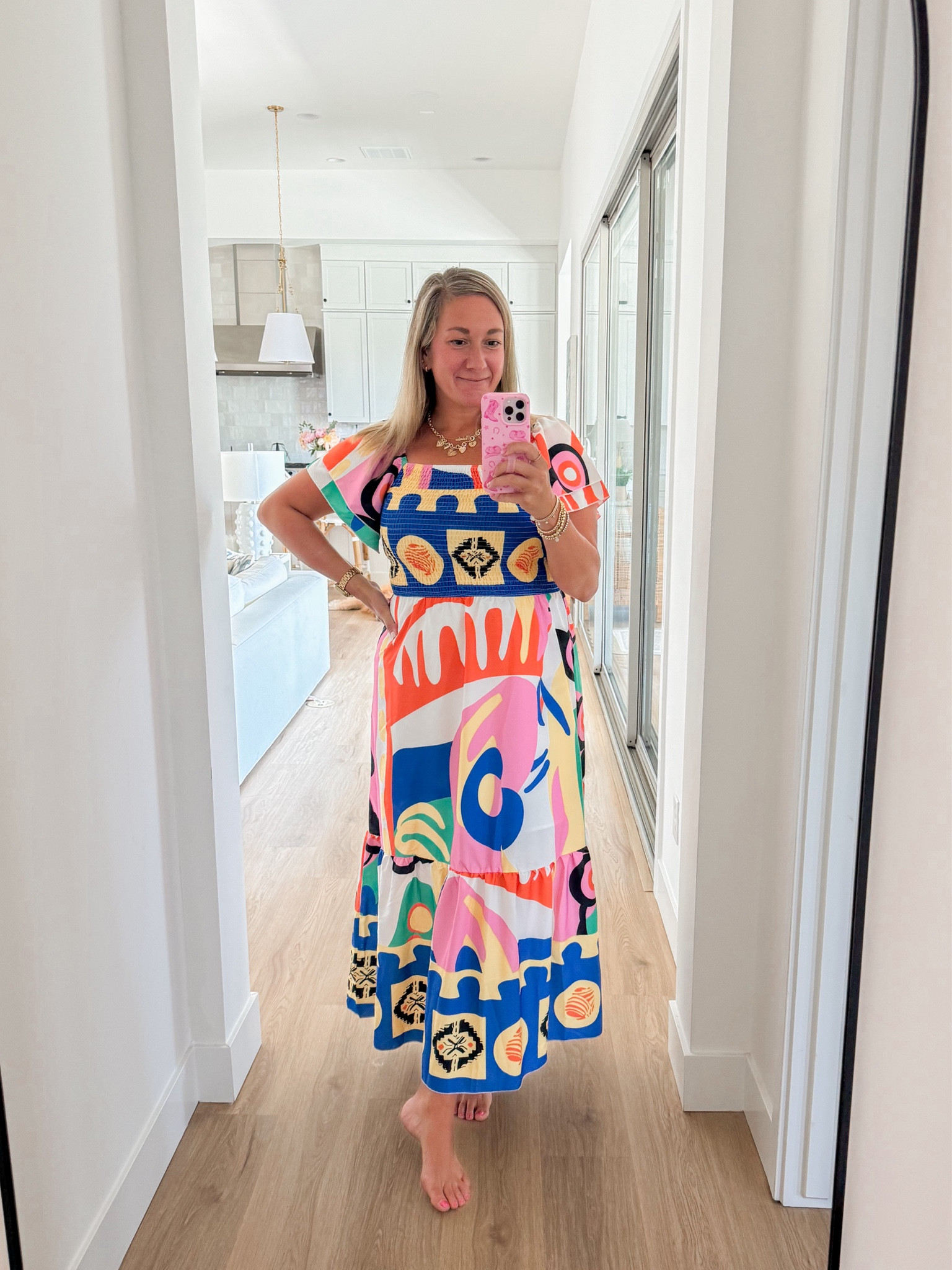 Sharing another favorite Summer dress! I love that this has sleeves. Fits true to size. 

#LTKMidsize #LTKOver40 #LTKStyleTip