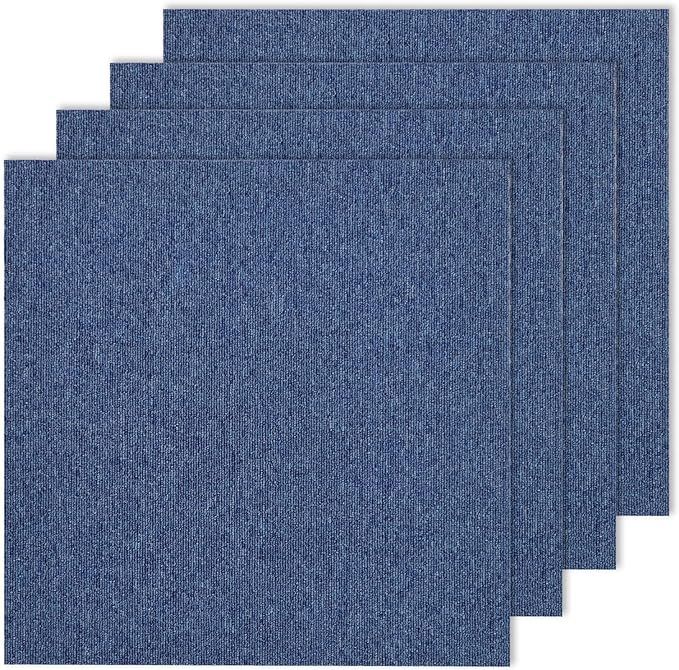 Rehert 24 Tiles/64 sq Ft-Carpet Squares, Carpet Tiles, 0.24" Pile Height, Commercial Carpet Tiles... | Amazon (US)