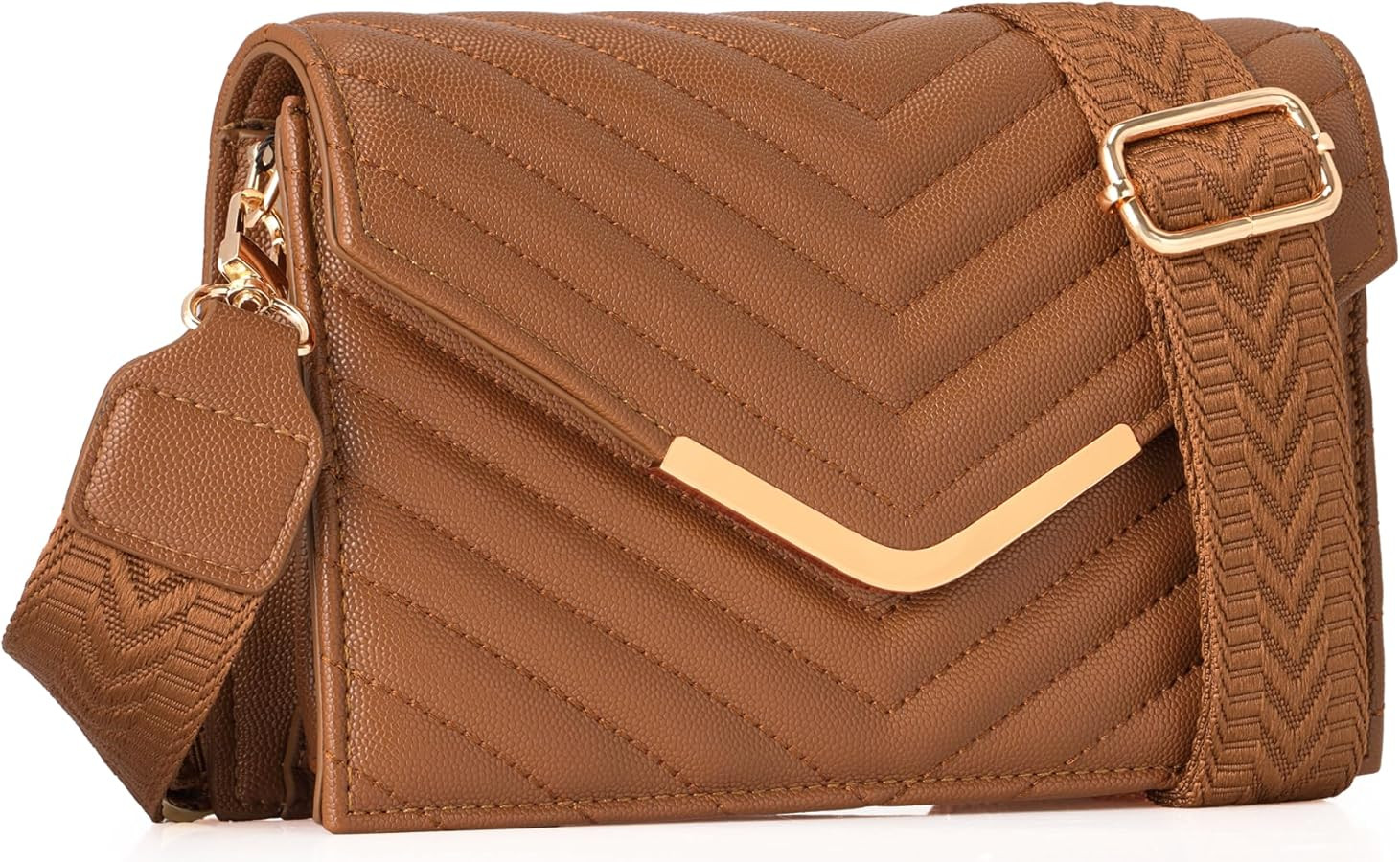 Women's Crossbody Bag - Vegan Leather Quilted Shoulder Purse,Evening Handbag with 2 Straps | Amazon (US)