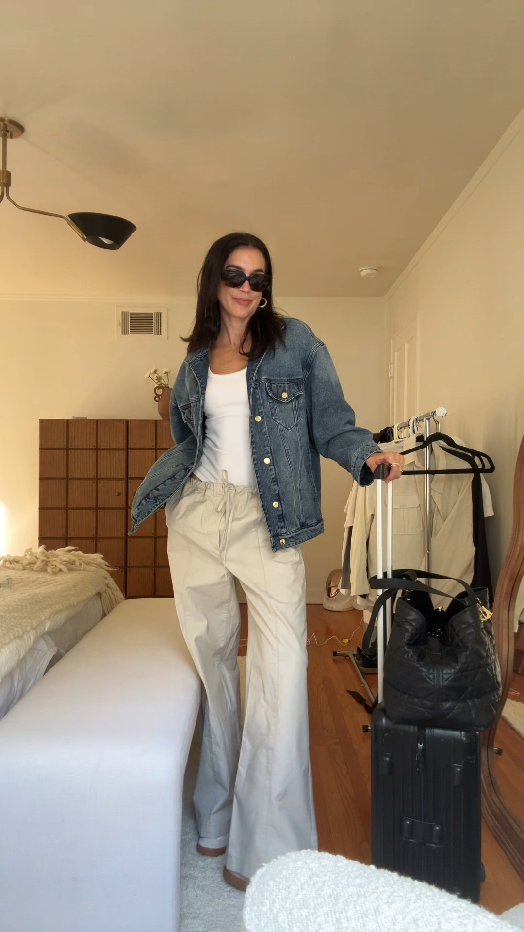 airport outfit ✈️ comfort is key for me whenever I travel. I’m 5’10 and wearing a small in pants, small in the tank, jacket is one size, sneakers run true to my regular size. The bra is so beyond soft I’m obsessed w/ it

#LTKTravel #LTKVideo #LTKStyleTip