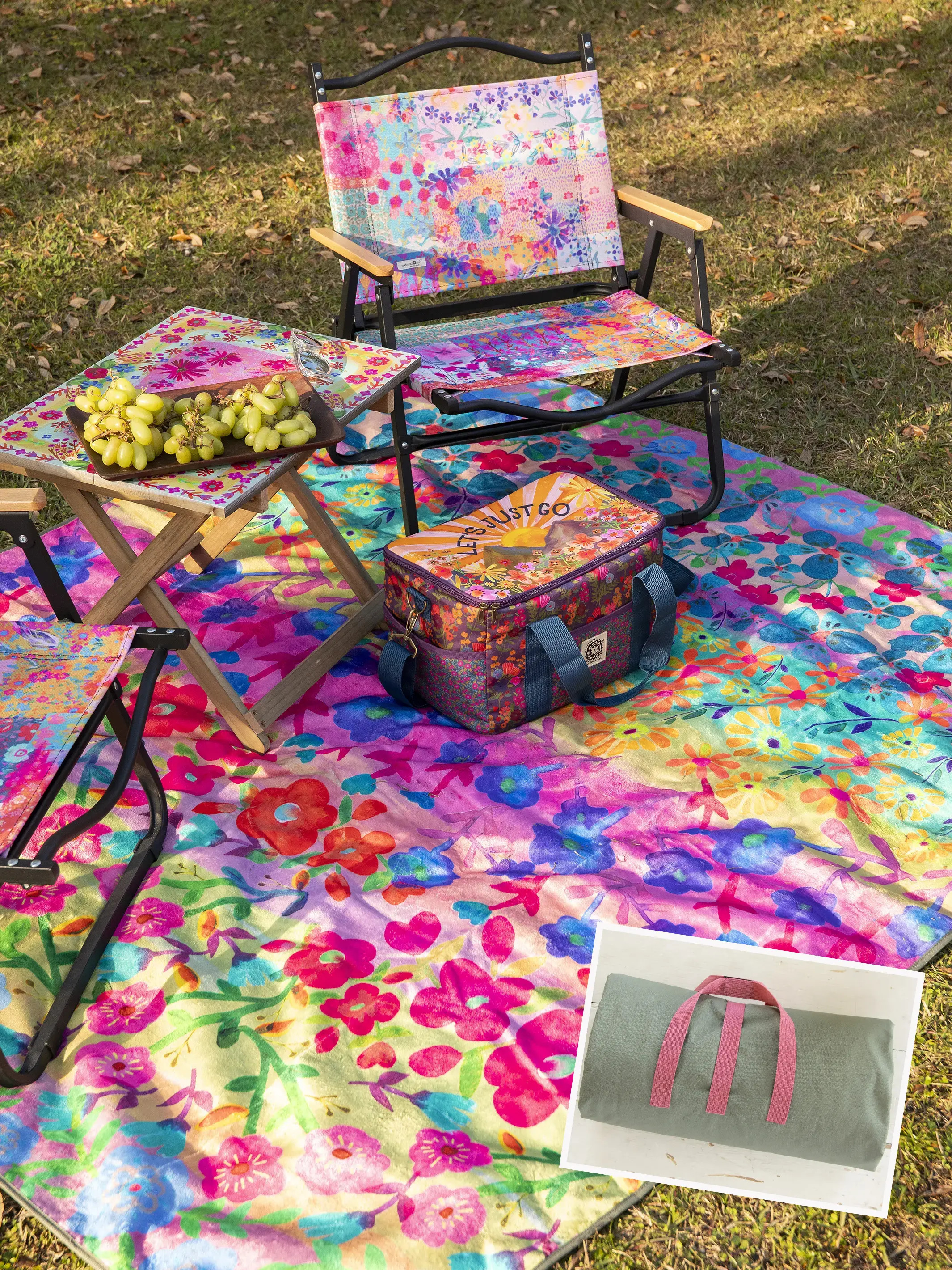XL Water Resistant Picnic Blanket - Patchwork | Natural Life