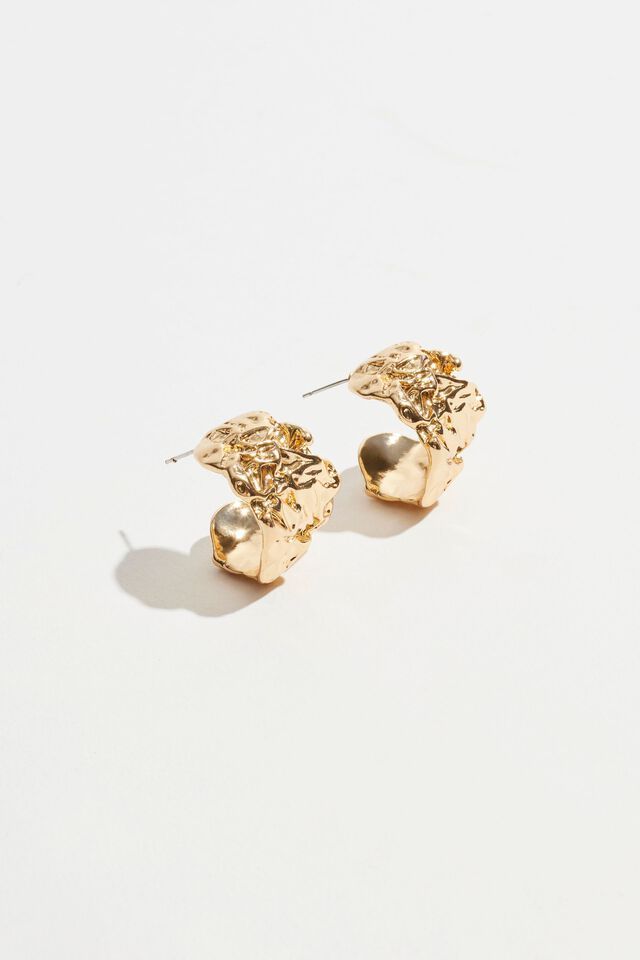 Thick Crumpled Earrings | Dynamite Clothing