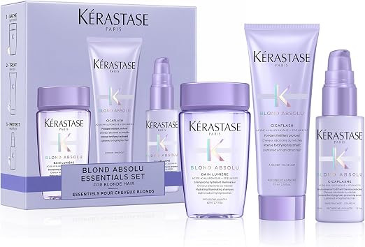 Kérastase Blond Absolu Discovery Set, With Illuminating Shampoo, Nourishing Conditioner and Fort... | Amazon (UK)