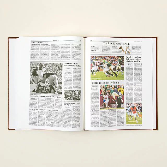 Personalized College Football History Book | UncommonGoods