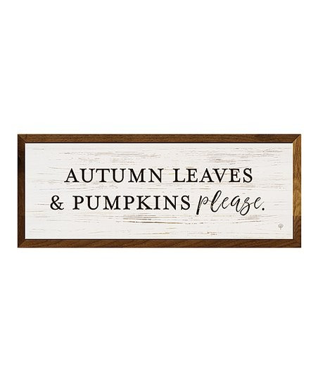 'Autumn Leaves' Framed Wall Sign | Zulily