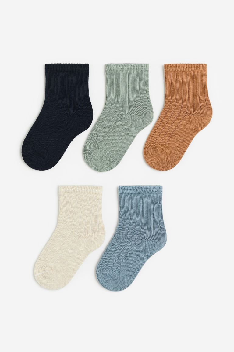 5-pack textured-knit socks | H&M (US + CA)