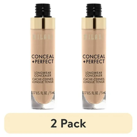 (2 pack) Milani Conceal + Perfect Longwear Liquid Concealer, Medium Beige | Walmart (US)