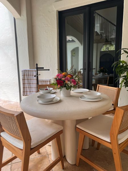 Eating outside on our patio is our favorite thing! I linked everything here 😍 

outside eating l patio l outdoor furniture l outdoor table l easter l easter table