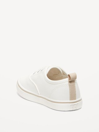 Unisex Elastic-Lace Faux-Leather Sneakers for Toddler | Old Navy (US)